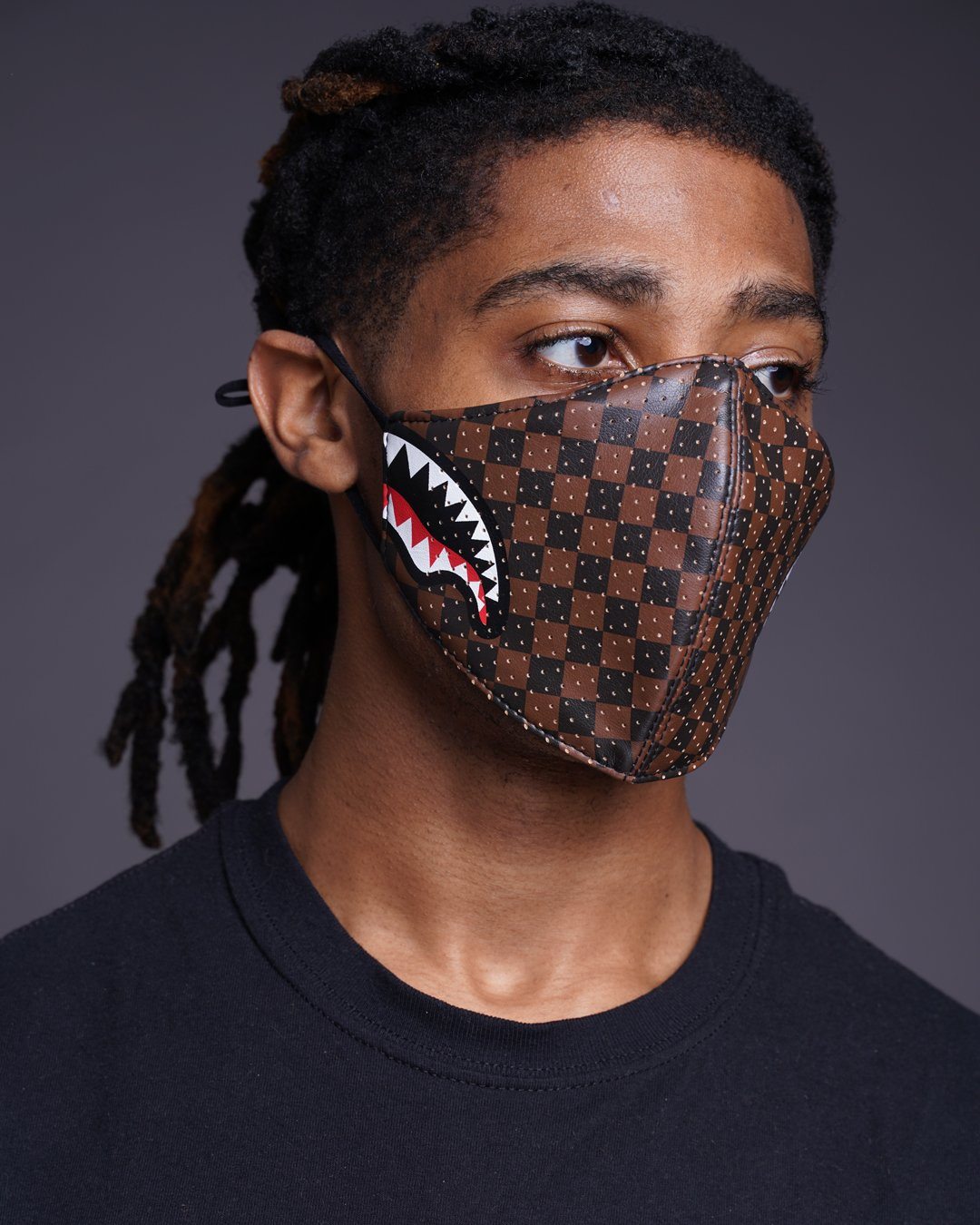 Limited Edition SHARKS IN PARIS VEGAN LEATHER FACE MASK