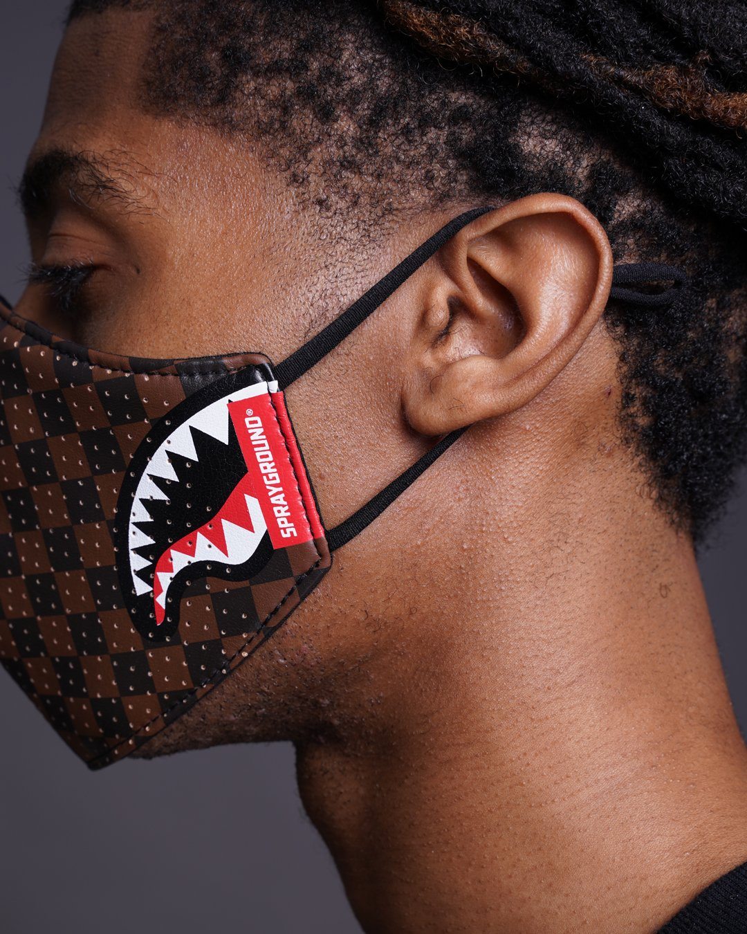 Limited Edition SHARKS IN PARIS VEGAN LEATHER FACE MASK