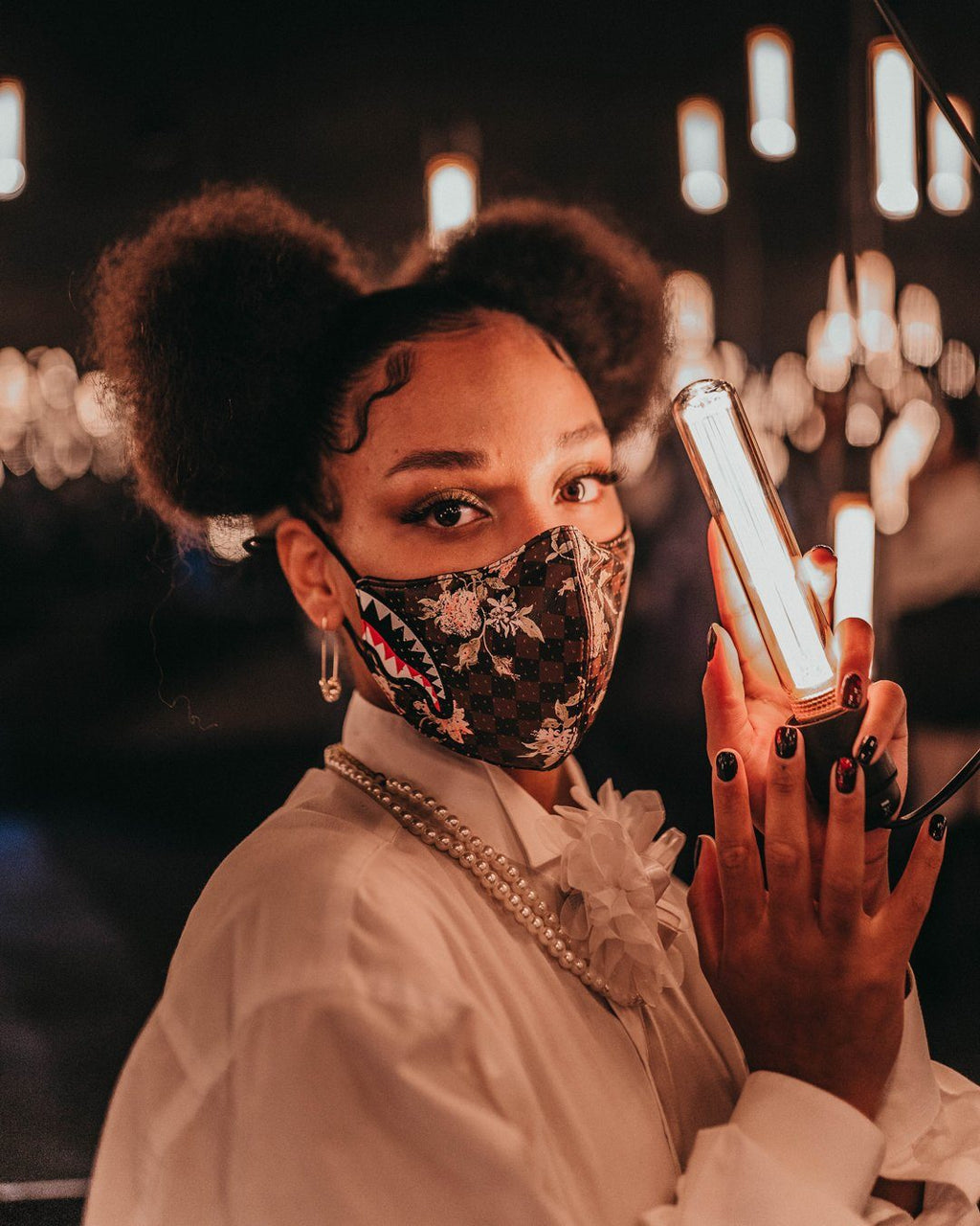 Limited Edition SHARKFLOWER VEGAN LEATHER FACE MASK