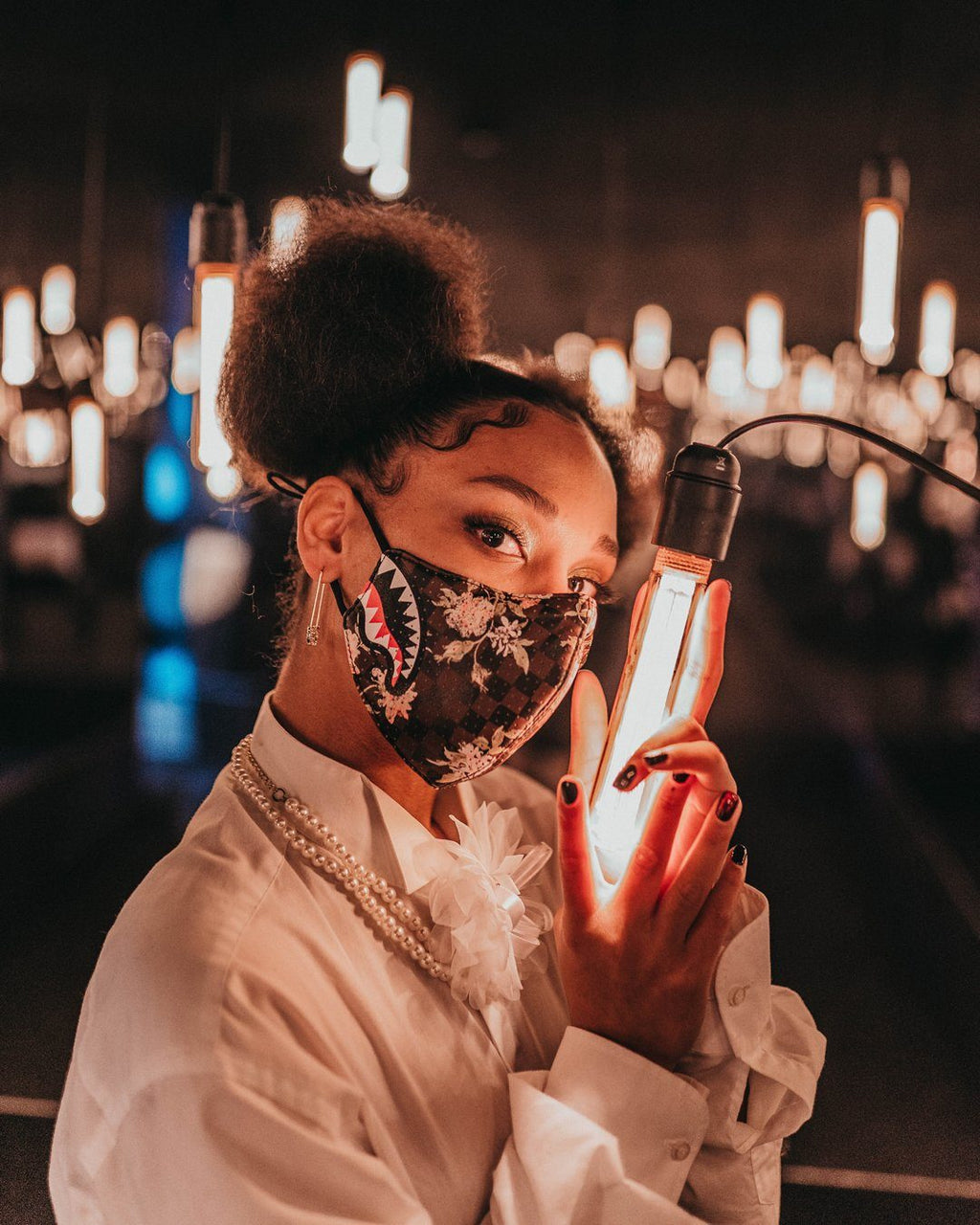 Limited Edition SHARKFLOWER VEGAN LEATHER FACE MASK