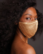 Limited Edition GOLD MONEY PATTERN VEGAN LEATHER FACE MASK