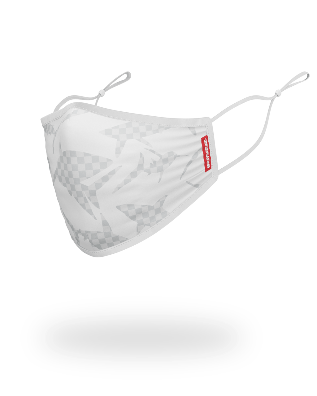 Limited Edition SHARK CHECK WHITE FACE MASK