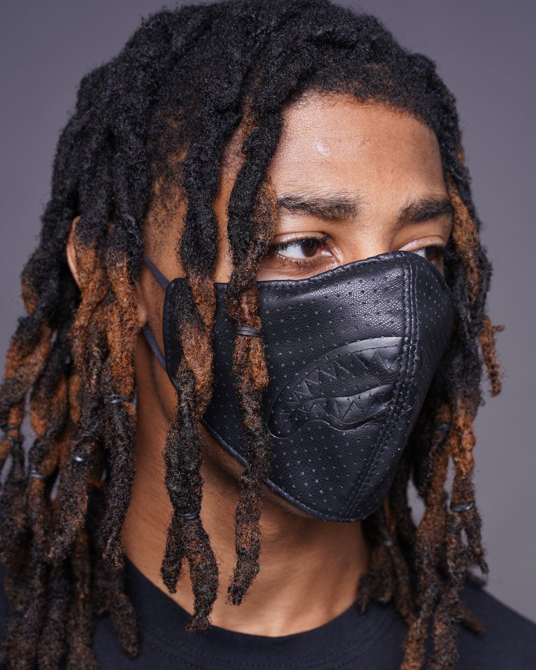 Limited Edition MIDNIGHT SHARK VEGAN LEATHER FACEMASK