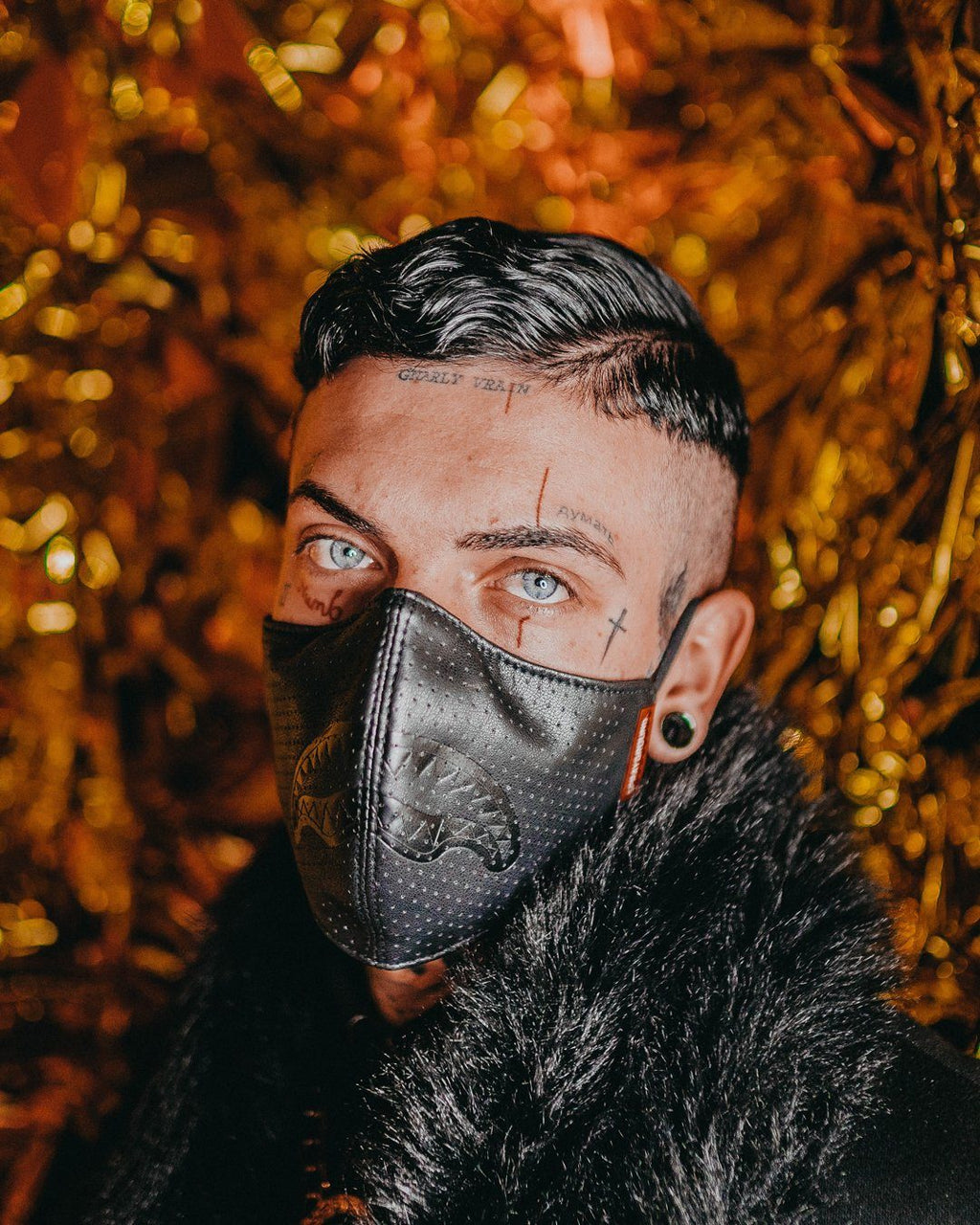 Limited Edition MIDNIGHT SHARK VEGAN LEATHER FACEMASK