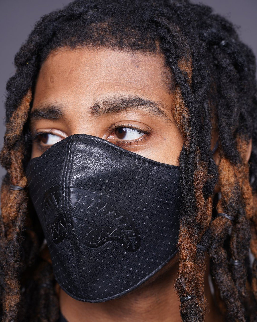 Limited Edition MIDNIGHT SHARK VEGAN LEATHER FACEMASK