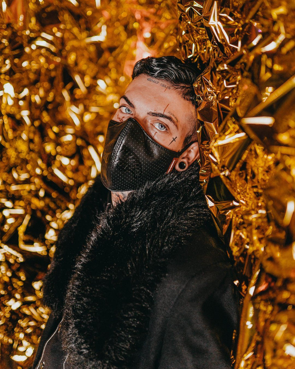 Limited Edition MIDNIGHT SHARK VEGAN LEATHER FACEMASK