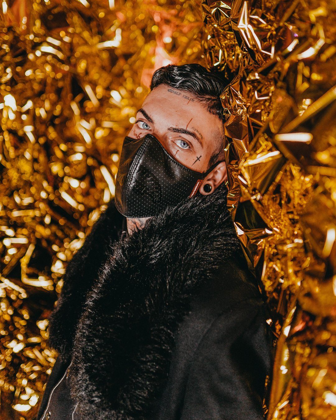 Limited Edition MIDNIGHT SHARK VEGAN LEATHER FACEMASK