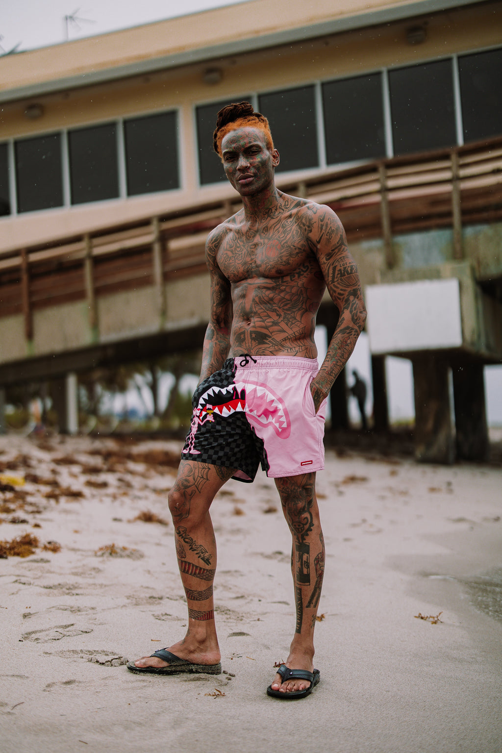 Limited Edition PINK PANTHER PINK PAINTER SWIM SHORTS