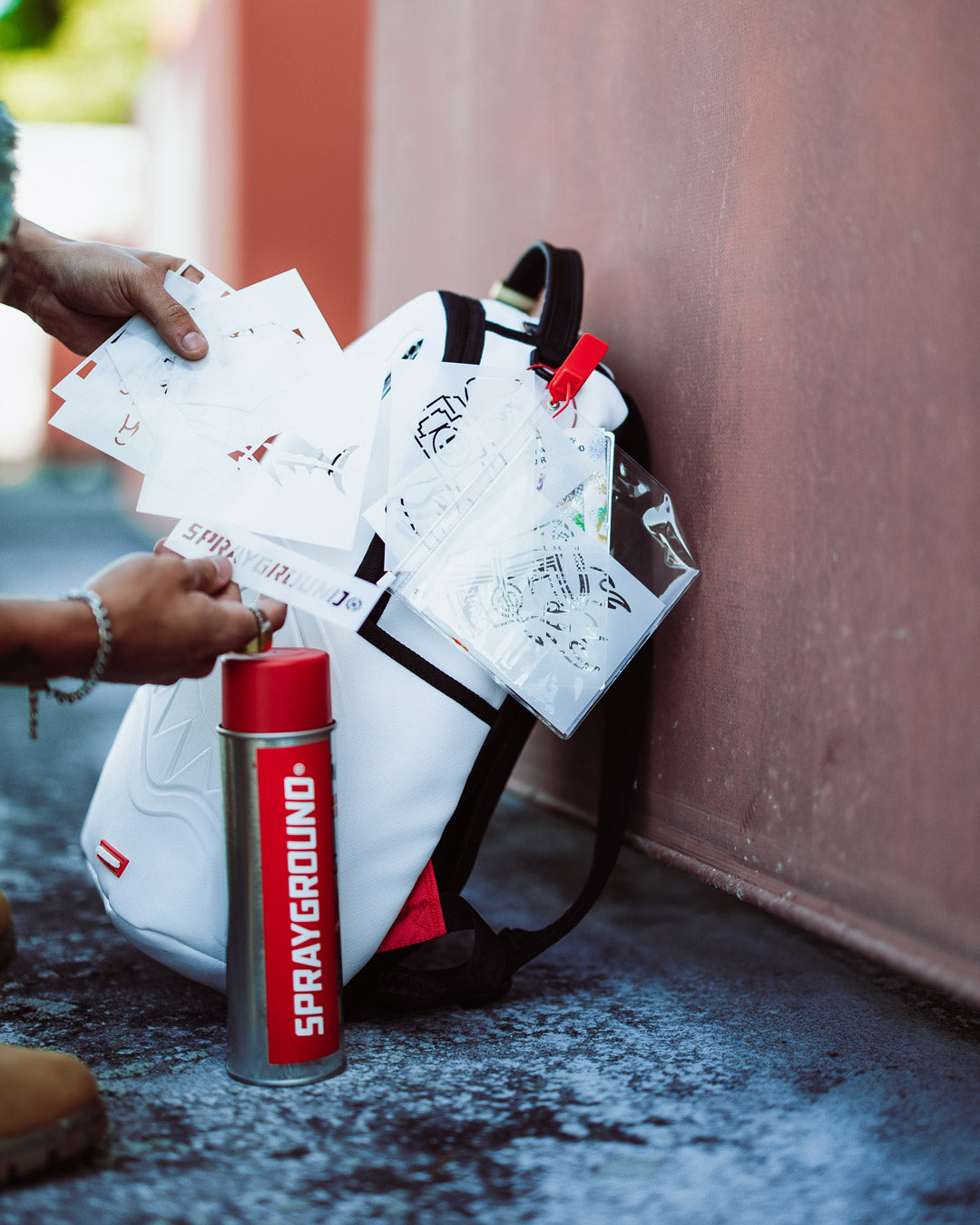 Limited Edition GRAFFITI ARTIST - DESIGN YOUR OWN BACKPACK - 9 STENCILS INCLUDED