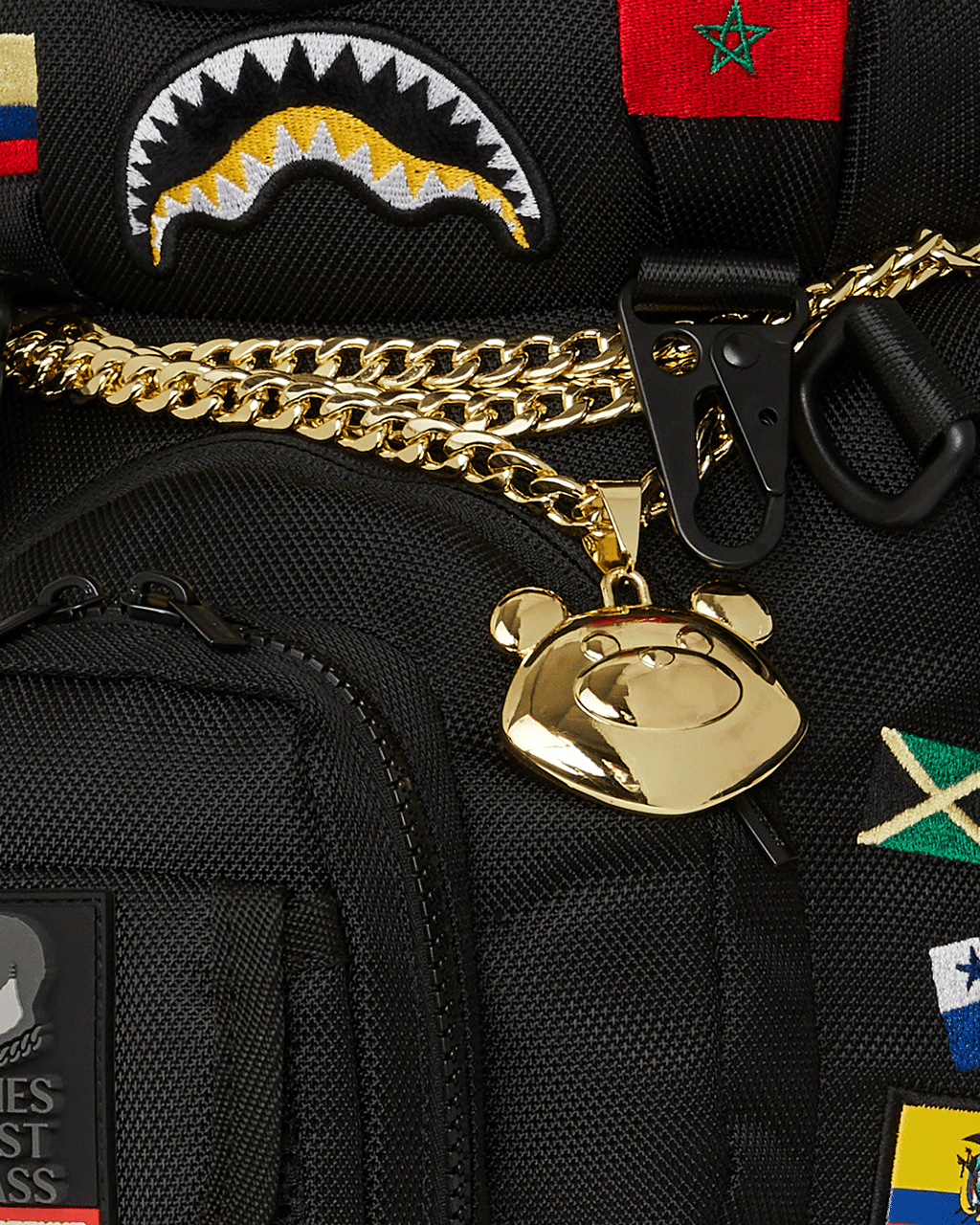 Limited Edition JAMES FIRST CLASS GLOBAL FLAGS MONEYBEAR BACKPACK