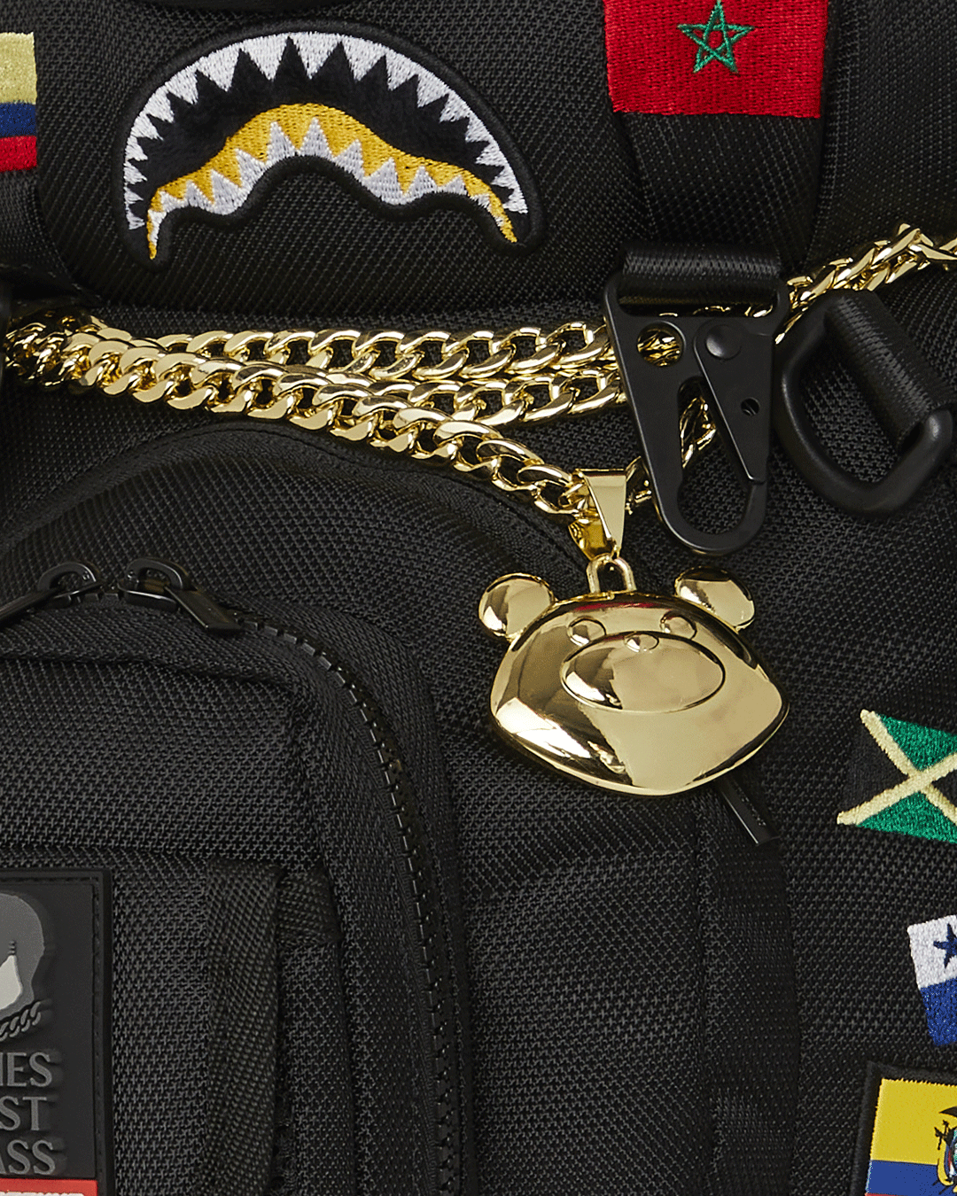 Limited Edition JAMES FIRST CLASS GLOBAL FLAGS MONEYBEAR BACKPACK