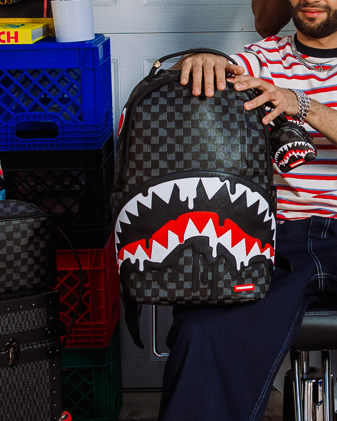 Limited Edition SHARKS IN PARIS THUNDERDRIP BACKPACK KEYCHAIN