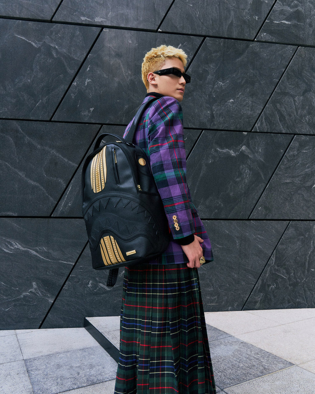 Limited Edition GOLD AND BLACK RACING STRIPES BACKPACK