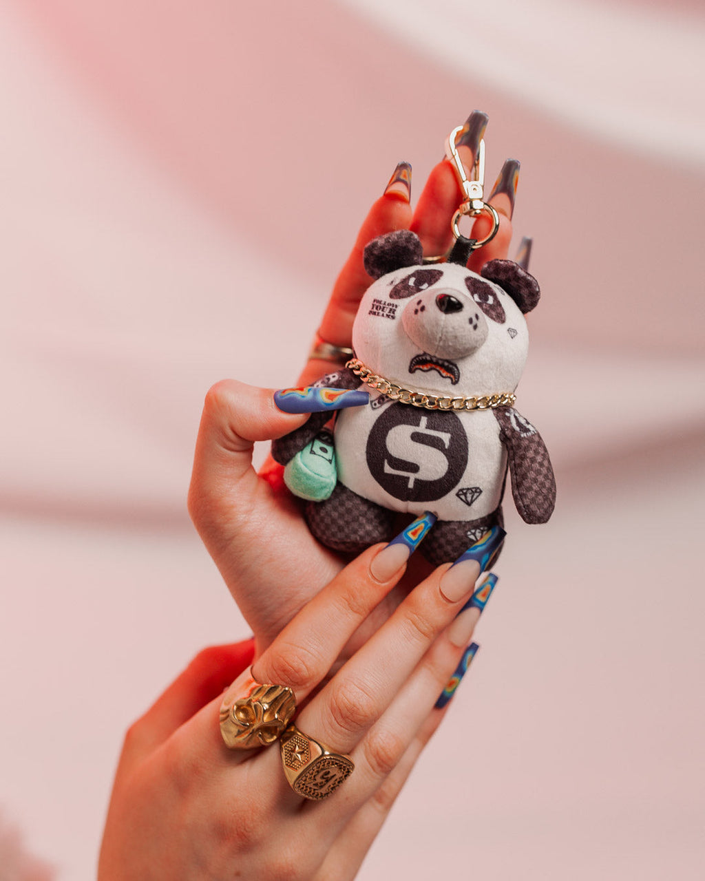 Limited Edition PANDA SKI MASK BEAR KEYCHAIN
