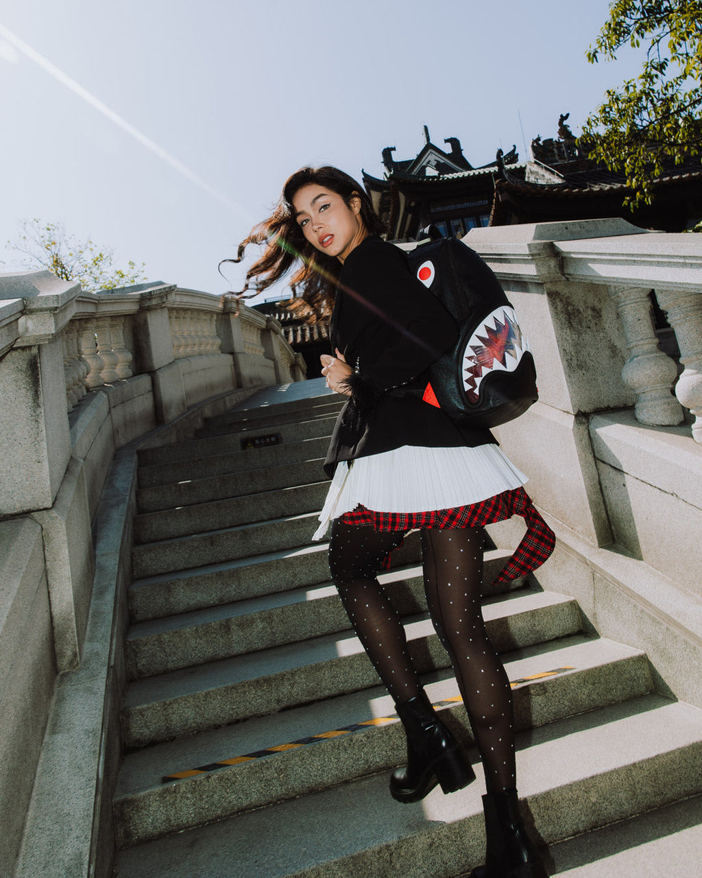 Limited Edition BIG BITE LUCID CLEAR SHARK BITE BACKPACK