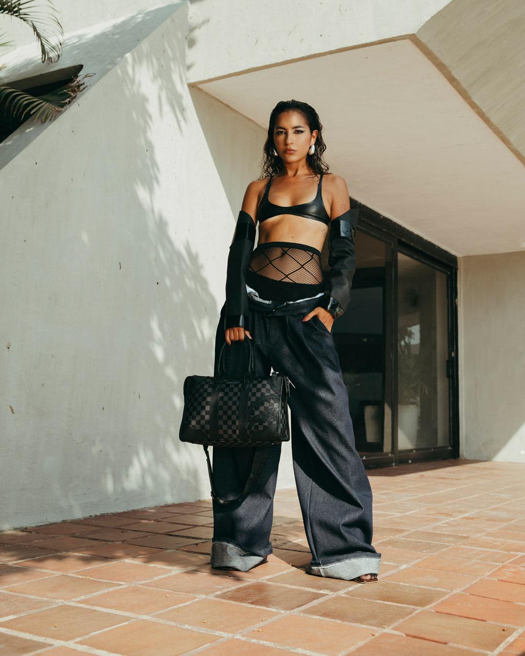 Limited Edition MIDNIGHT CHATEAU MINI PYRAMID DUFFLE