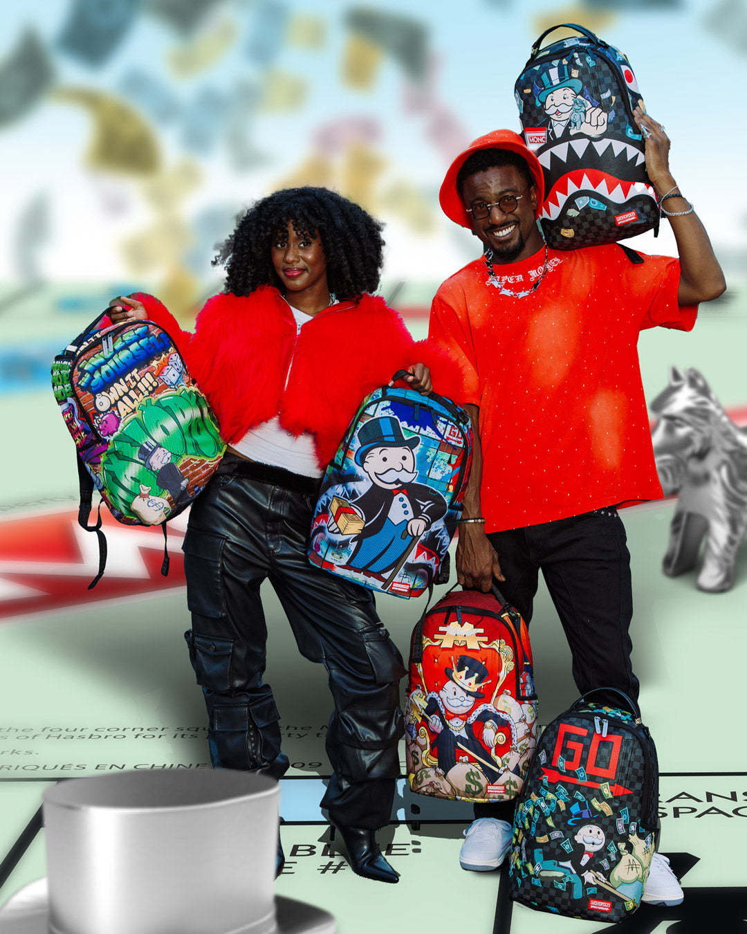 Limited Edition MONOPOLY GRAFFITI GOLD RUSH DLXR BACKPACK