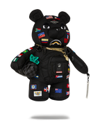 Limited Edition JAMES FIRST CLASS GLOBAL FLAGS MONEYBEAR BACKPACK