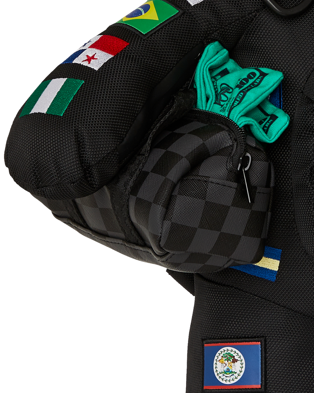 Limited Edition JAMES FIRST CLASS GLOBAL FLAGS MONEYBEAR BACKPACK