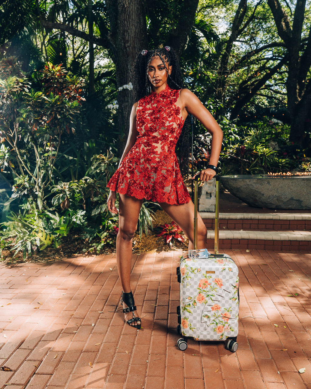 Limited Edition A.I. AFRICAN INTELLIGENCE ELEGANT ENERGY SHARKITECTURE CARRY-ON LUGGAGE - SANDFLOWER COLLAB