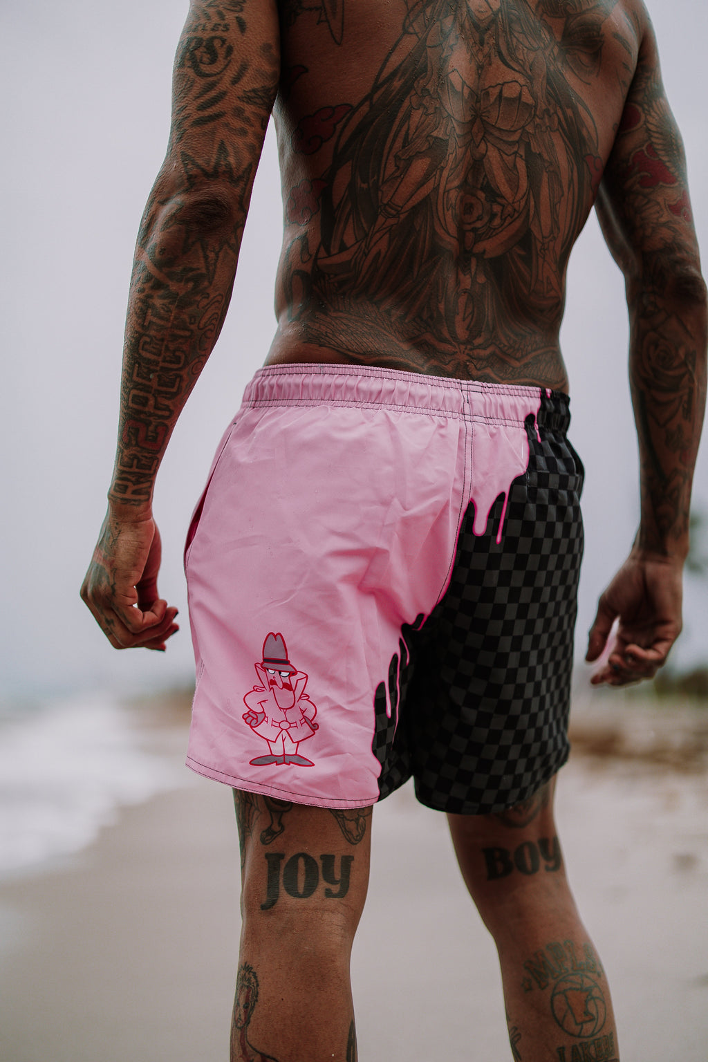 Limited Edition PINK PANTHER PINK PAINTER SWIM SHORTS
