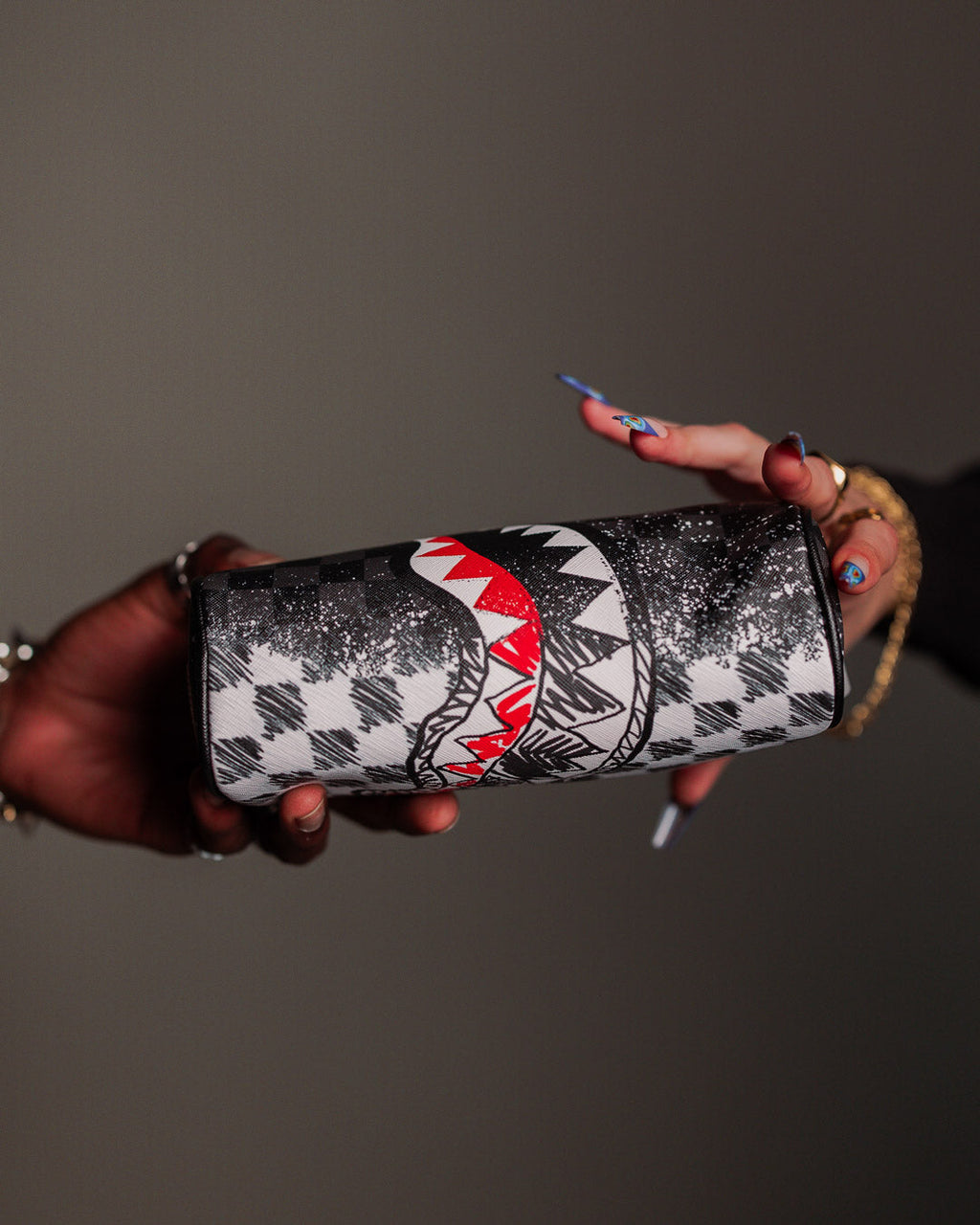 Limited Edition SCRIBBLE DRIBBLE CHECK POUCH