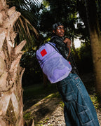 Limited Edition NOOO WAY A REVERSIBLE BACKPACK - PURPLE VELOUR TO OG SHARKS IN PARIS BACKPACK
