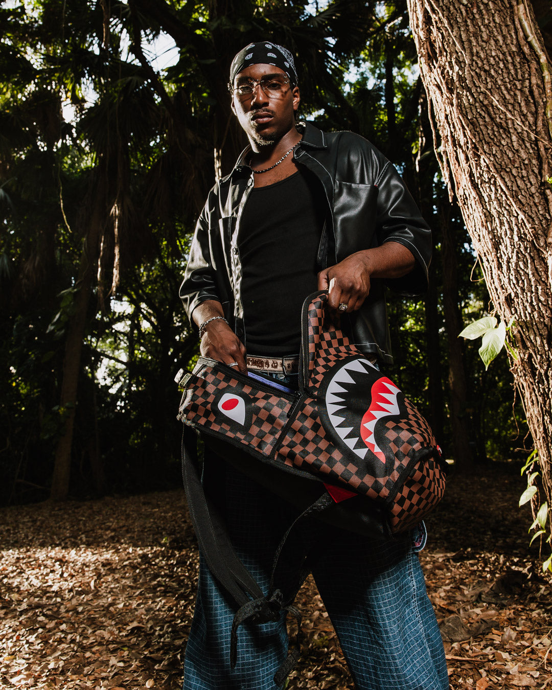 Limited Edition NOOO WAY A REVERSIBLE BACKPACK - PURPLE VELOUR TO OG SHARKS IN PARIS BACKPACK
