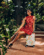 Limited Edition A.I. AFRICAN INTELLIGENCE ELEGANT ENERGY SHARKITECTURE CARRY-ON LUGGAGE - SANDFLOWER COLLAB