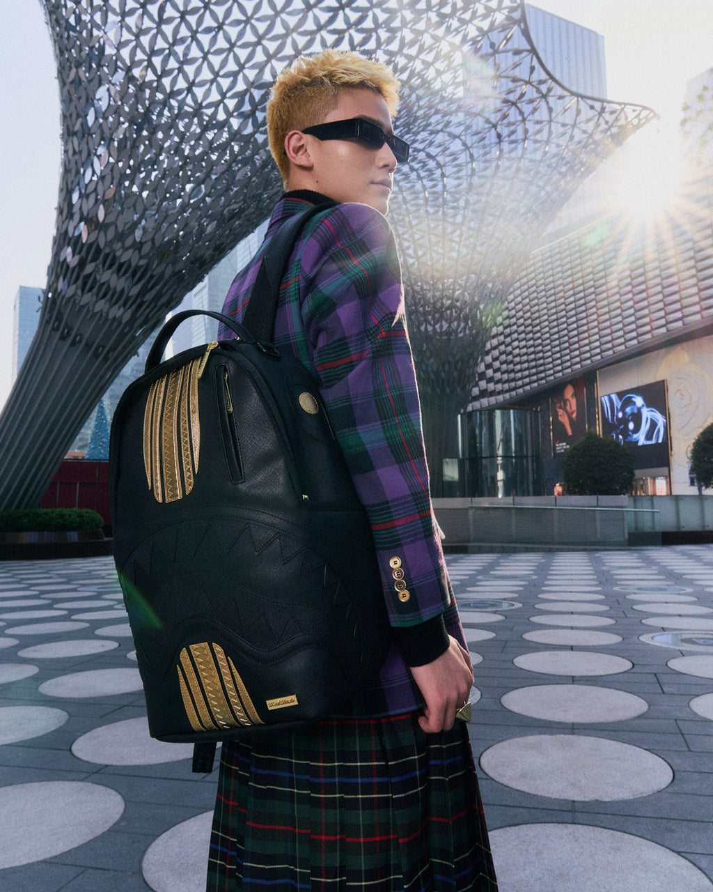 Limited Edition GOLD AND BLACK RACING STRIPES BACKPACK