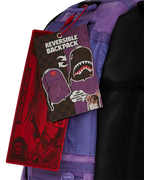 Limited Edition NOOO WAY A REVERSIBLE BACKPACK - PURPLE VELOUR TO OG SHARKS IN PARIS BACKPACK