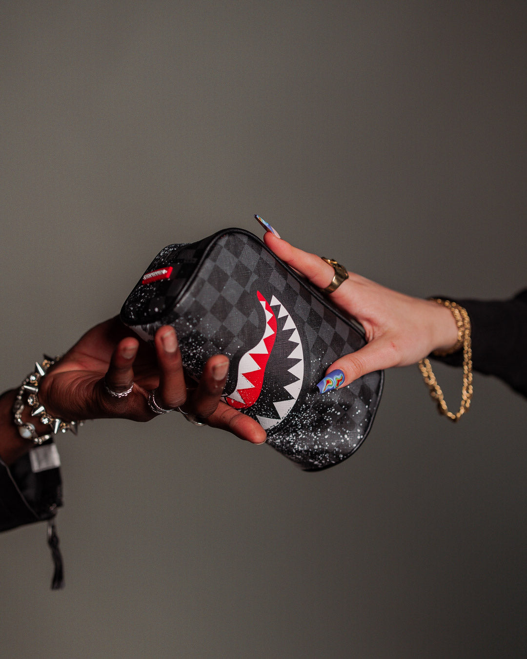 Limited Edition SCRIBBLE DRIBBLE CHECK POUCH