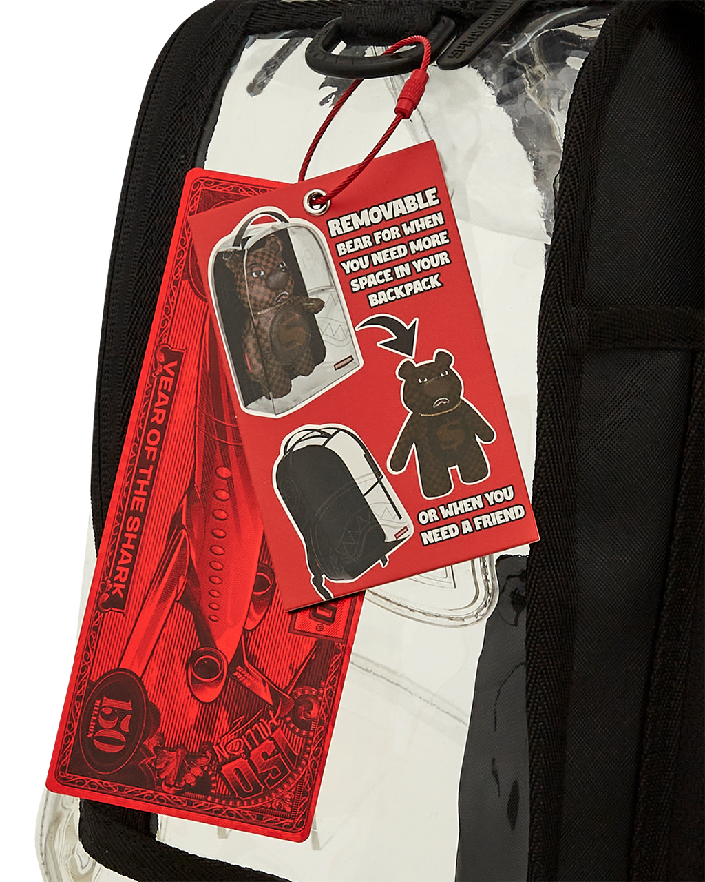 Limited Edition CLEAR BACKPACK - SHARKS IN PARIS BEAR
