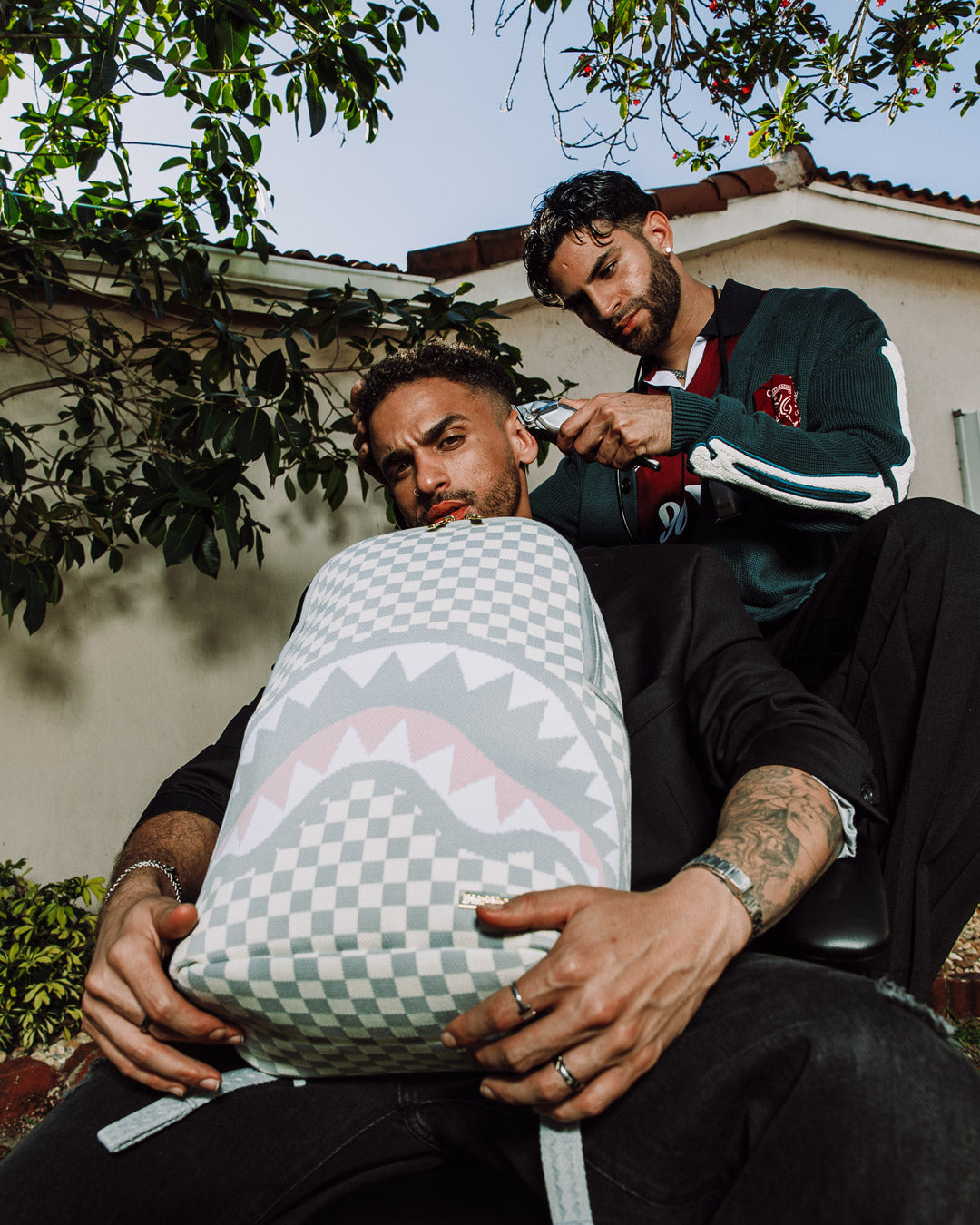 Limited Edition KNIT SHARKS IN PARIS IN CREAM DLX BACKPACK